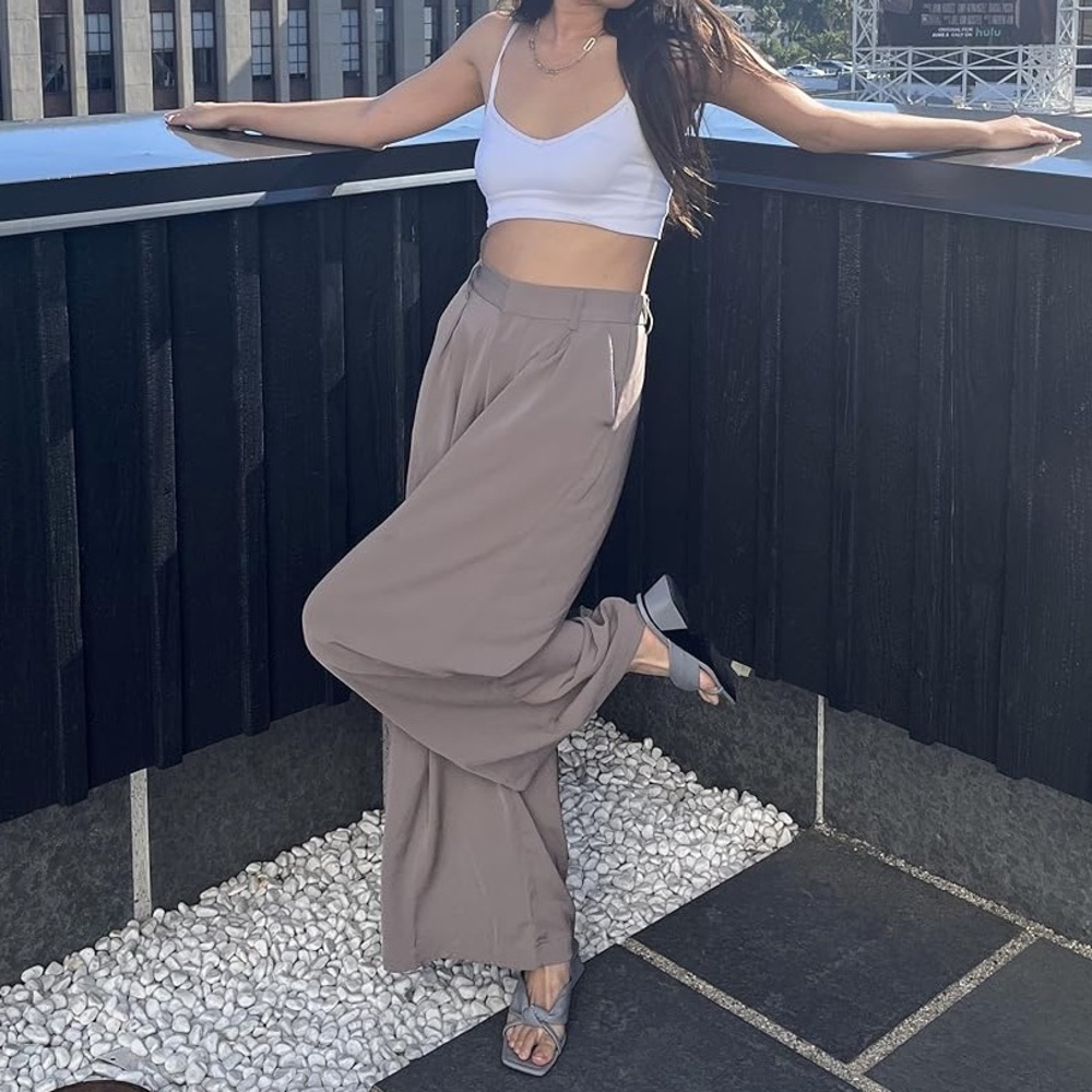 Nwt Flowy Palazzo High-Waisted Wide-Leg Pants Trousers - XS